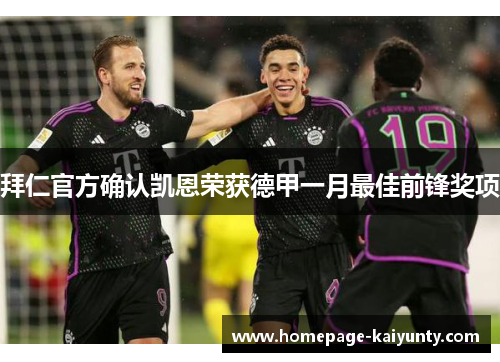 拜仁官方确认凯恩荣获德甲一月最佳前锋奖项