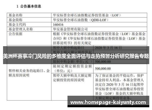 美洲杯赛事冷门风险的多维度全面评估与走势预警分析研究报告专题 美洲杯赛事冷门风险的多维度全面评估与走势预警分析研究报告专题